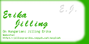 erika jilling business card